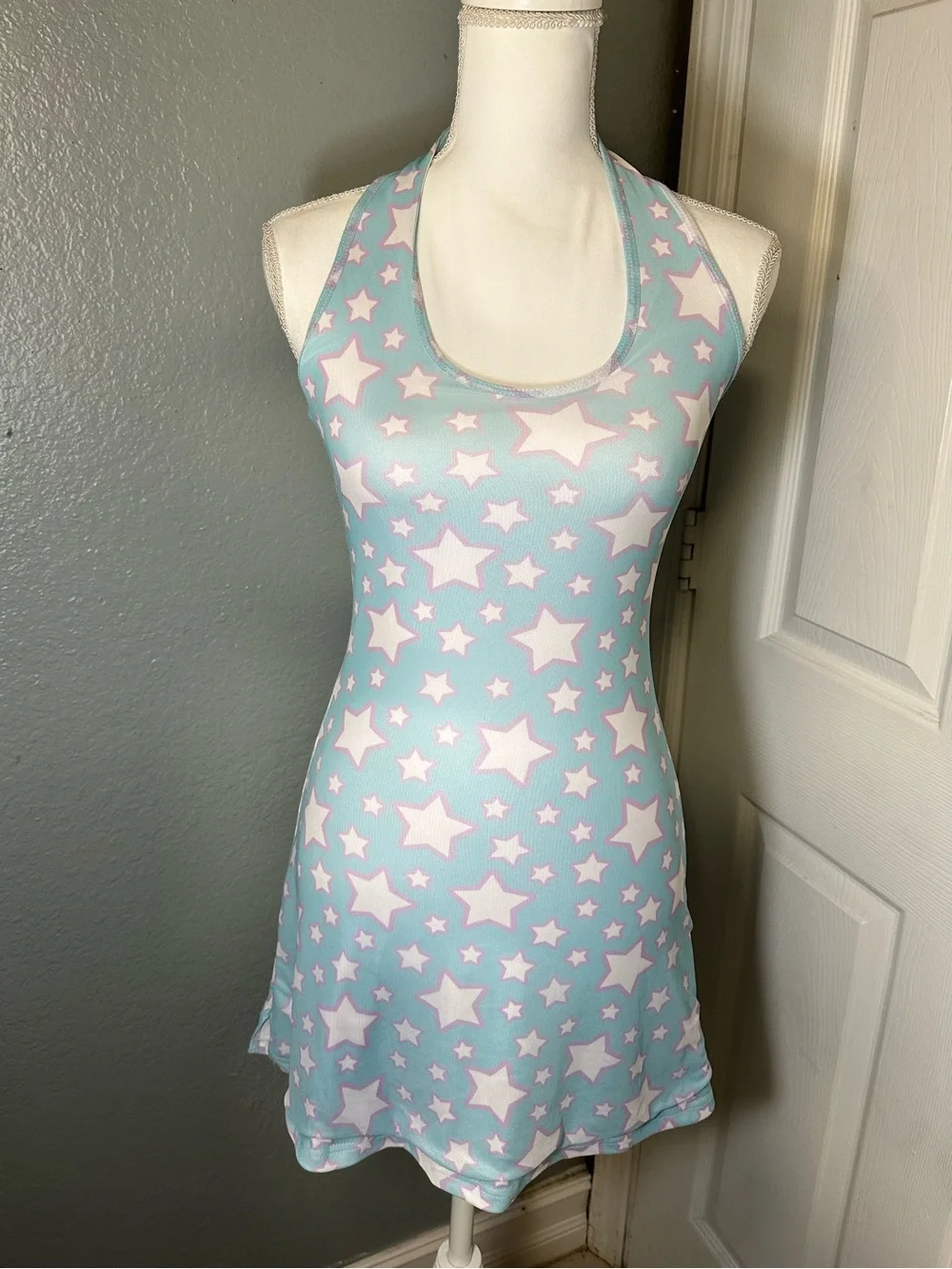Sugar Thrillz Mint Star Halter dress